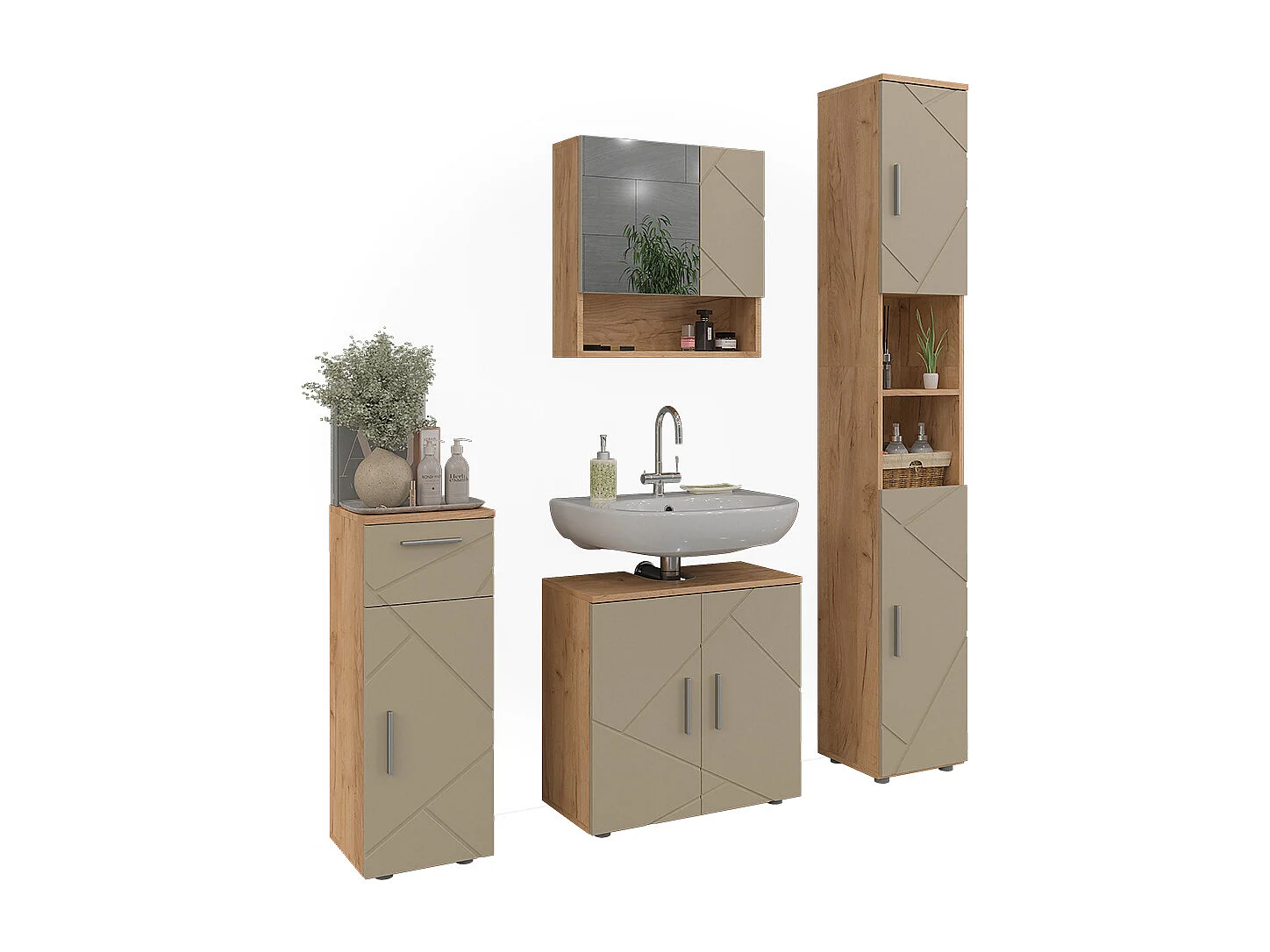 Meubles bain beige 60x30x59 irma