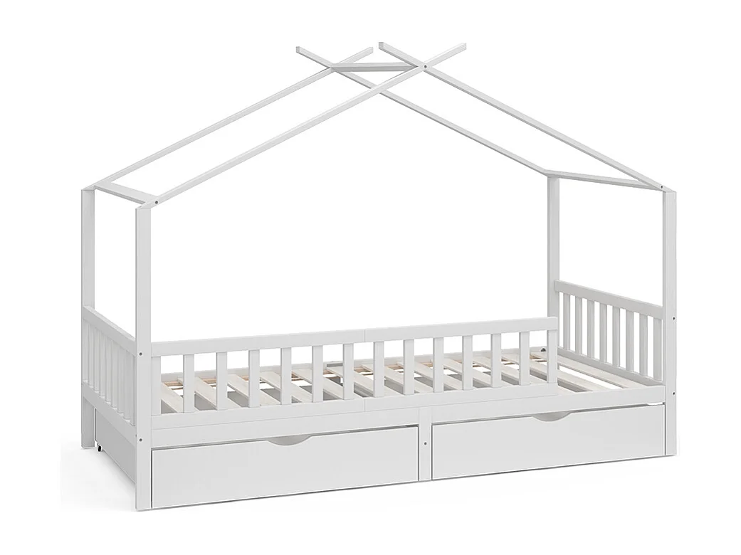 House bed white 206x96x155 franka