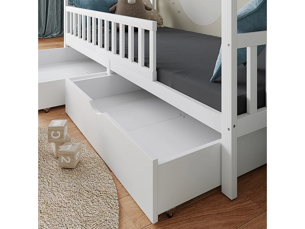 House bed white 206x96x155 franka