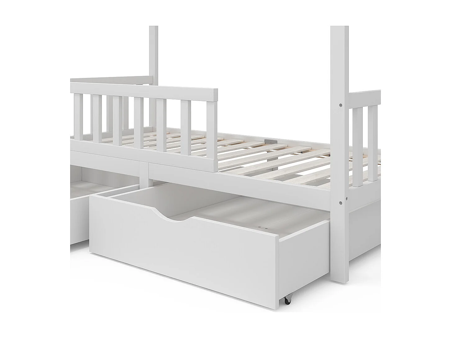 House bed white 206x96x155 franka