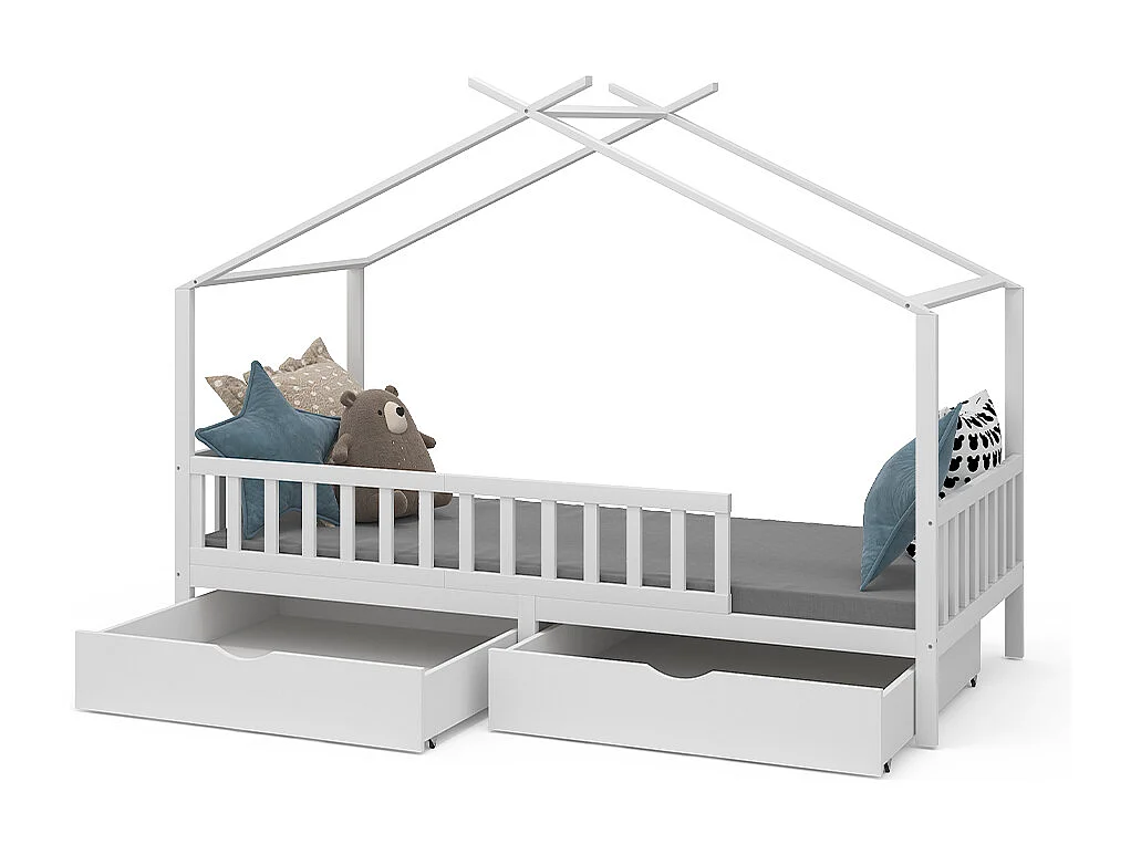 House bed white 206x96x155 franka