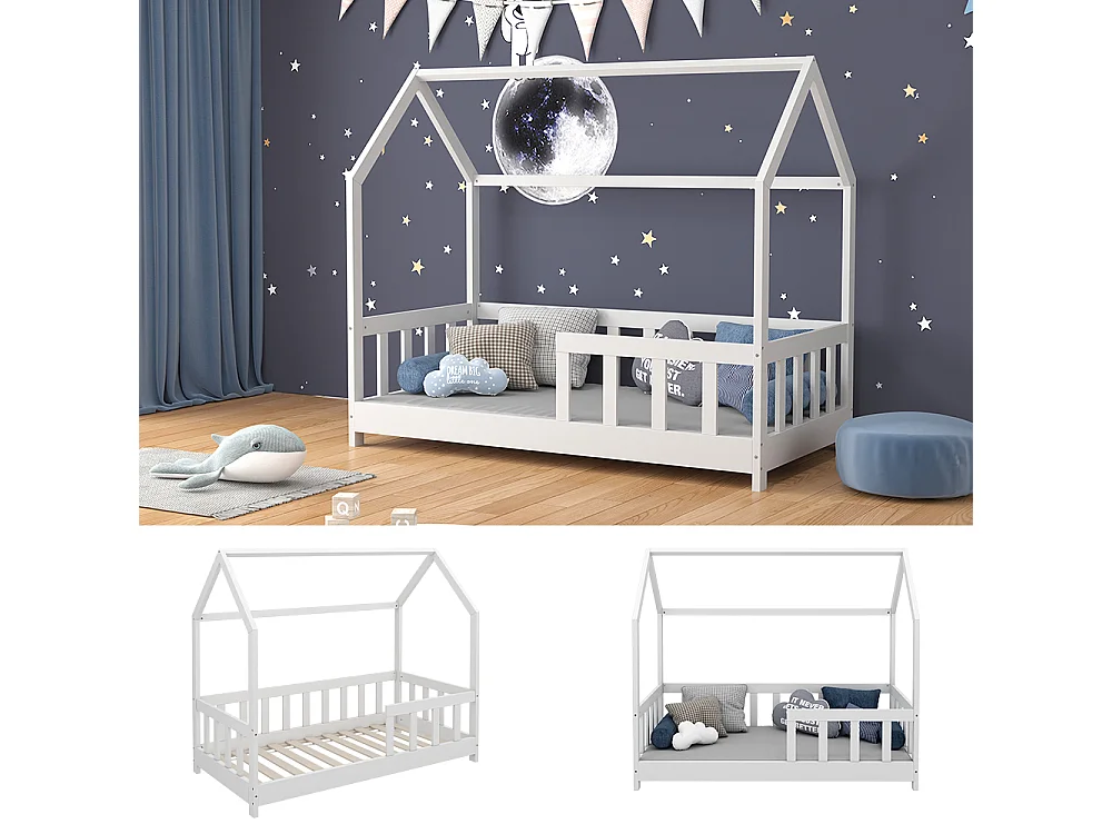 House bed white 146x76x125 michelle