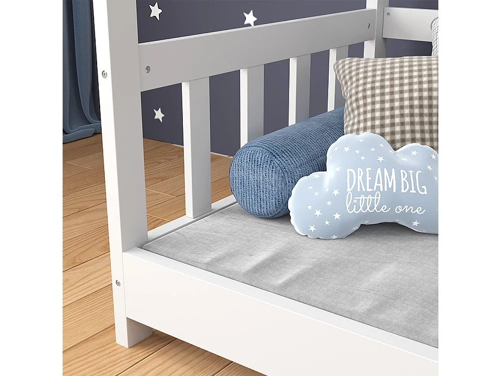 House bed white 146x76x125 michelle