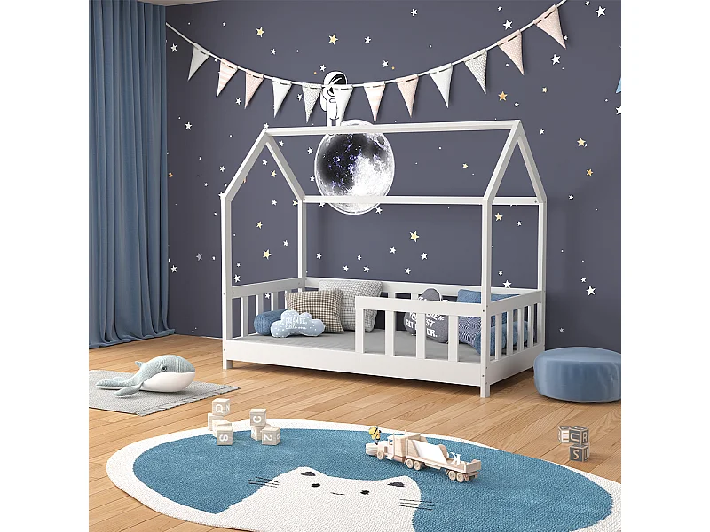 Hausbett weiß 146x76x125 michelle