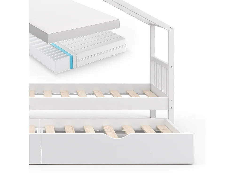 Hausbett weiß 208x97x148 design