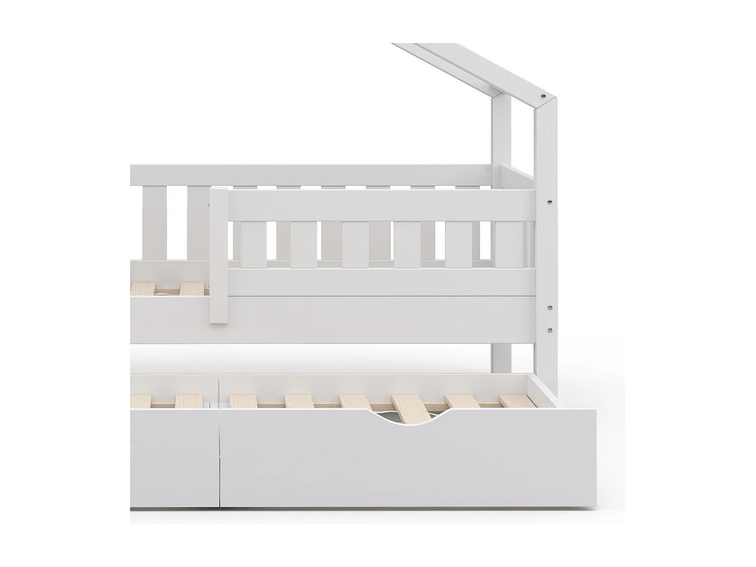 Hausbett weiß 167.6x87.6x133.6 design