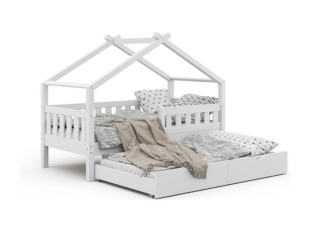 Hausbett weiß 167.6x87.6x133.6 design