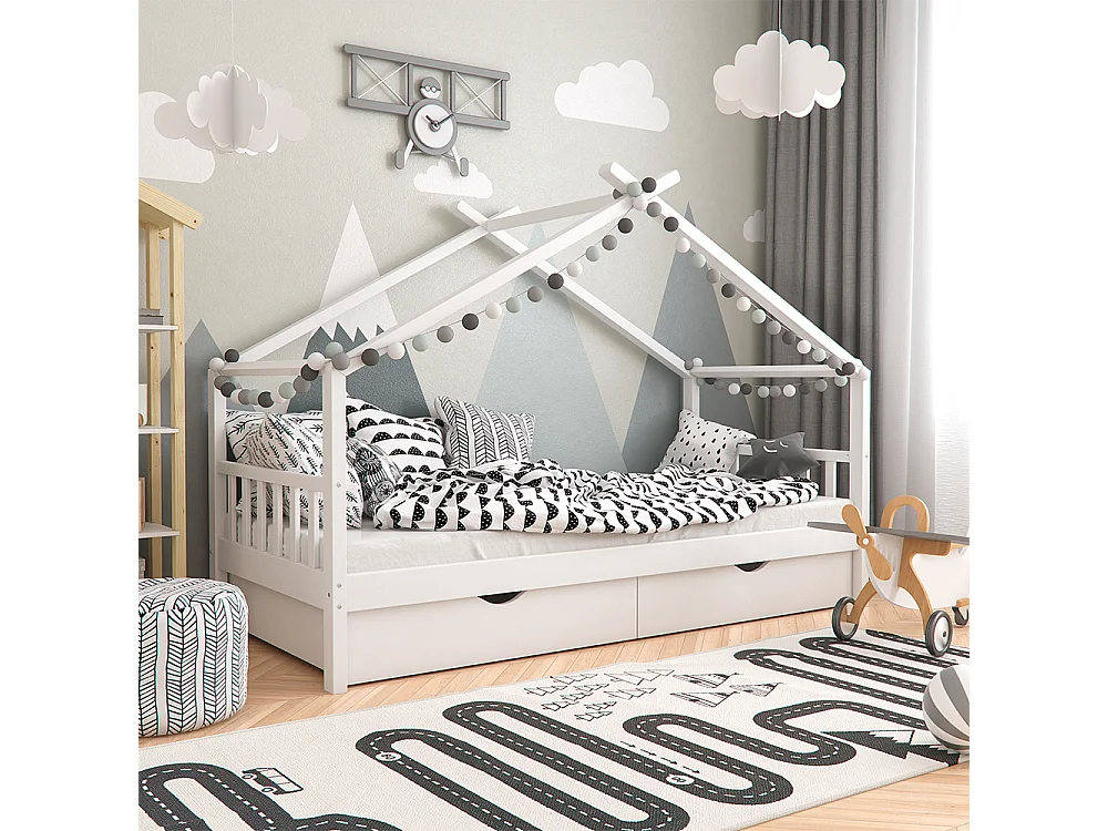 Hausbett weiß 208x97x148 design