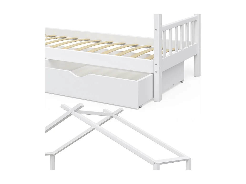 Hausbett weiß 208x97x148 design