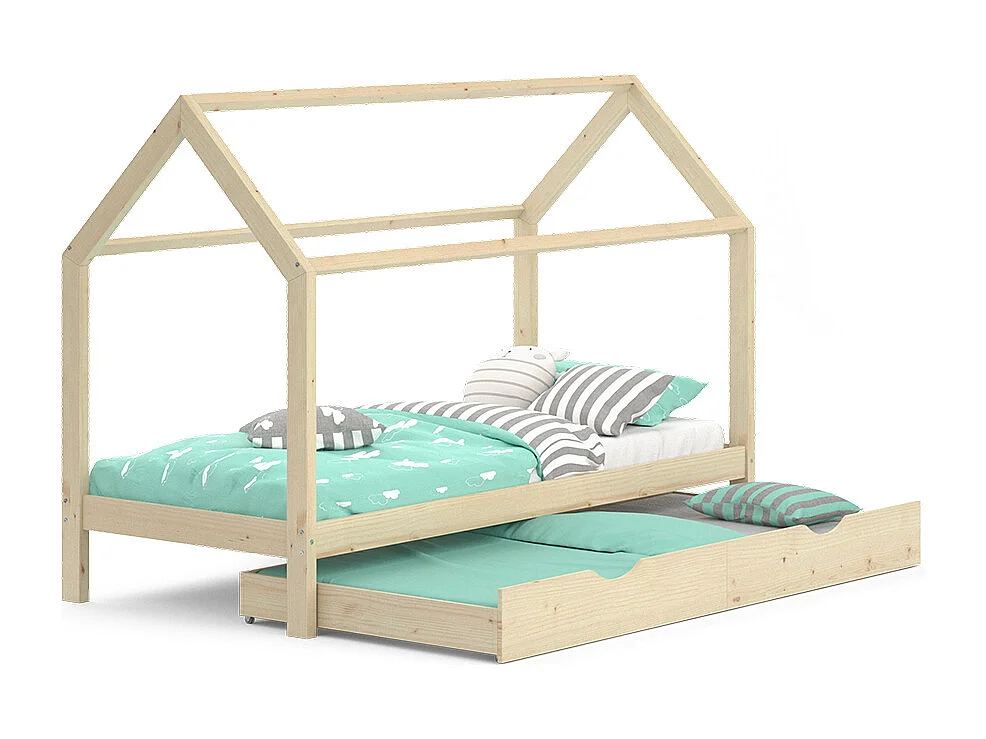 Hausbett naturholz 208x96x148 wiki