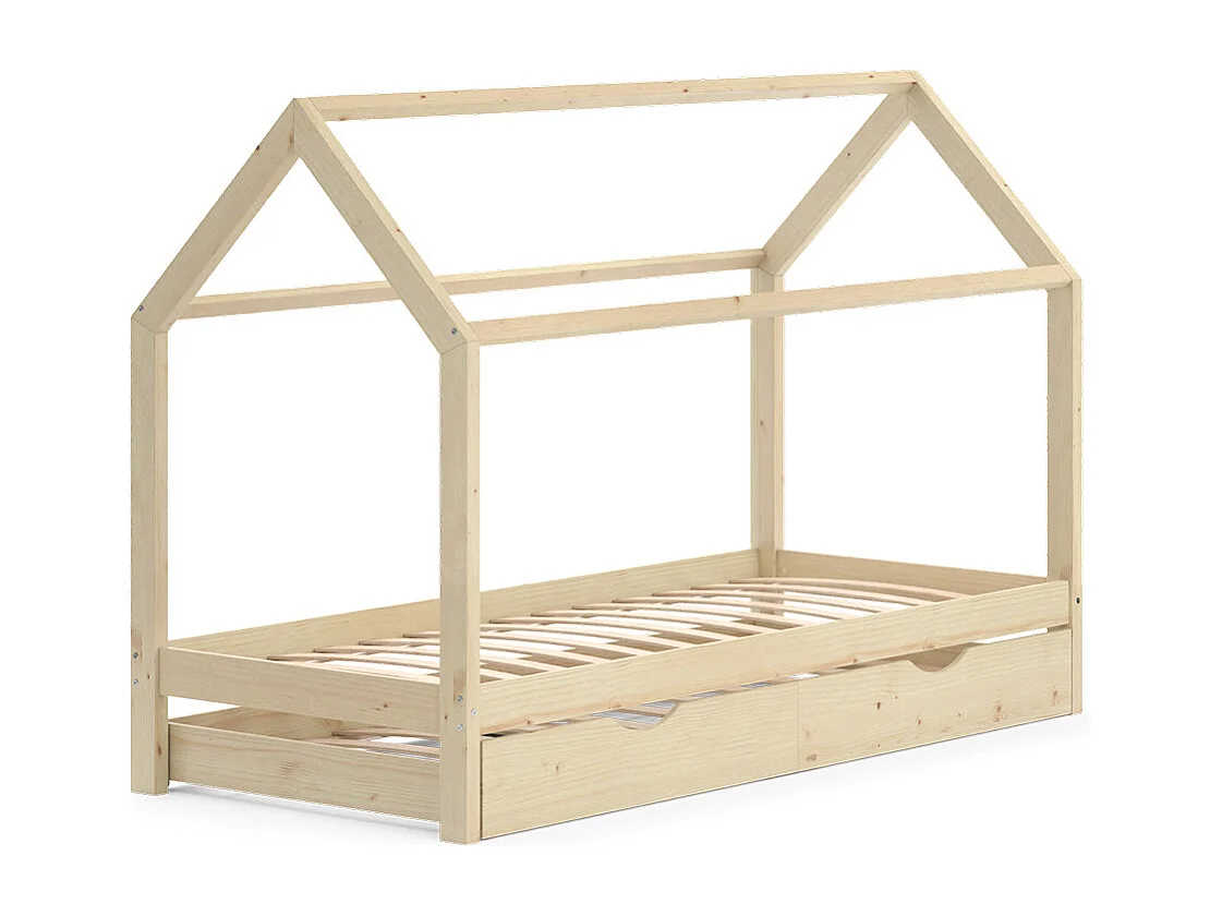 House bed natural wood 208x96x148 wiki