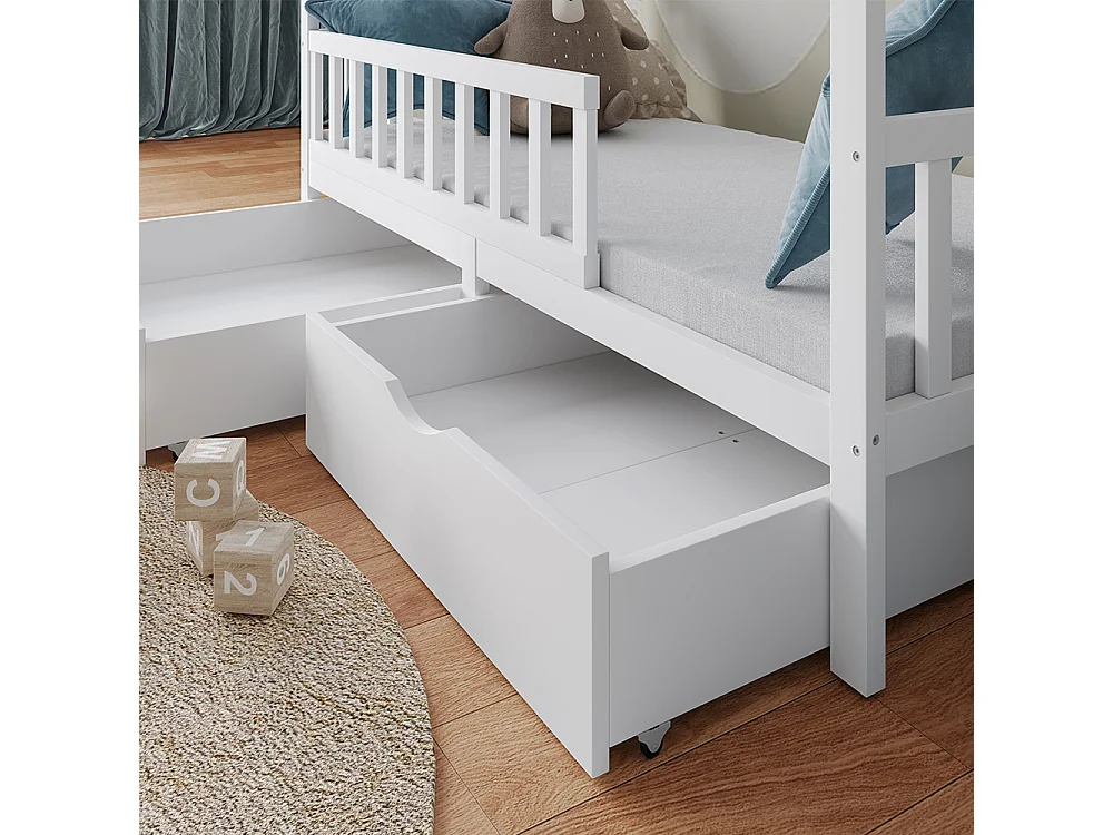 Lit cabane blanc 166x86x154 franka