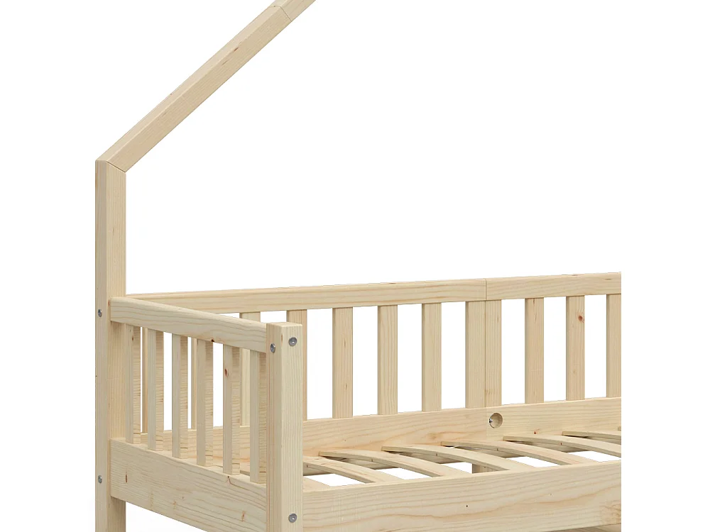 Lit cabane naturel bois 168x83x155 noemi