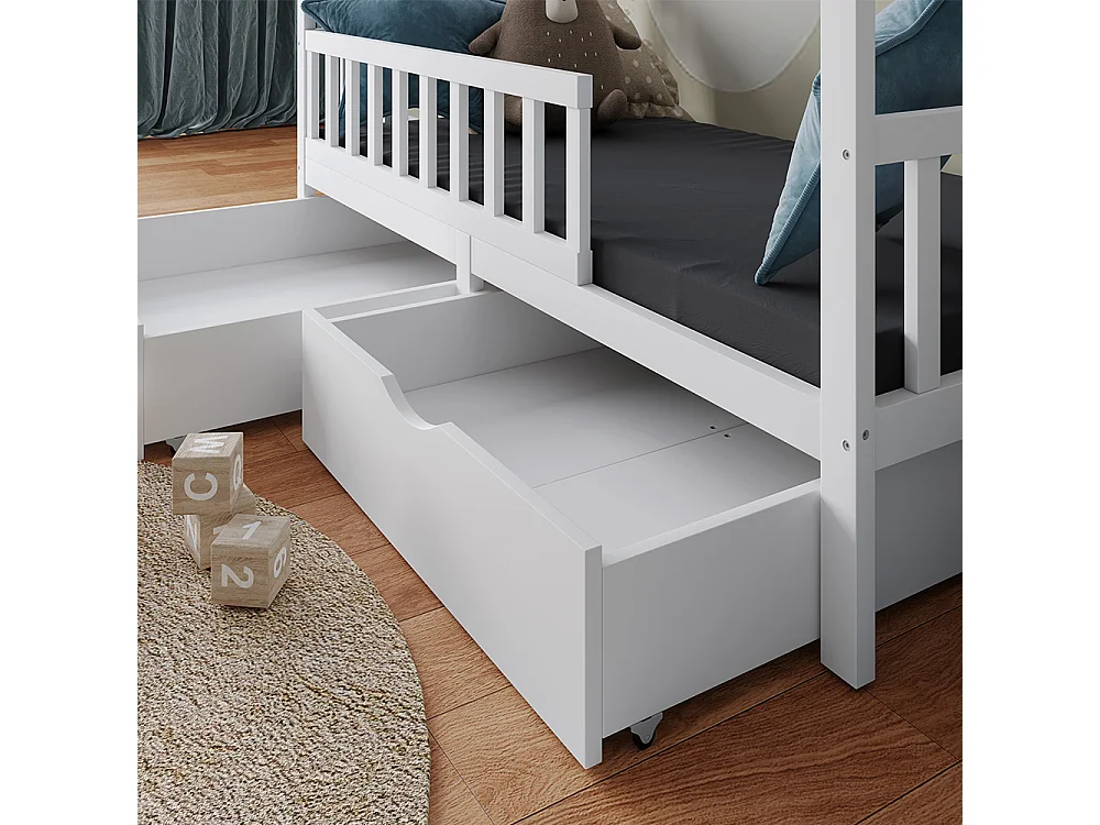 Lit cabane blanc 166x86x154 franka