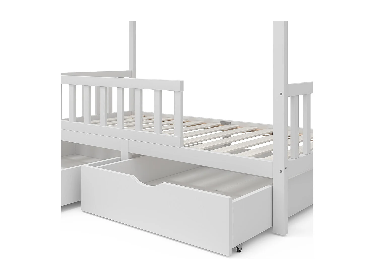 Lit cabane blanc 166x86x154 franka