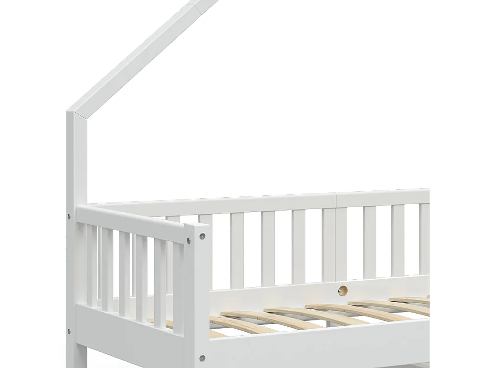 Lit cabane blanc 168x83x155 noemi