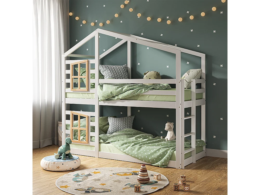 Bunk bed white 208x96.5x195 maja