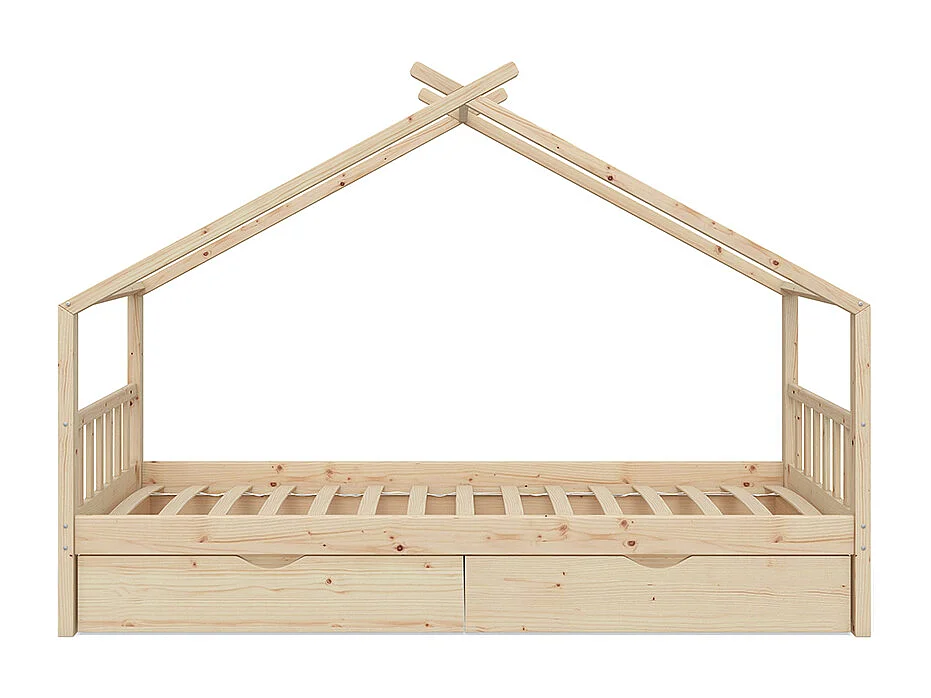 Hausbett naturholz 208x97x148 design