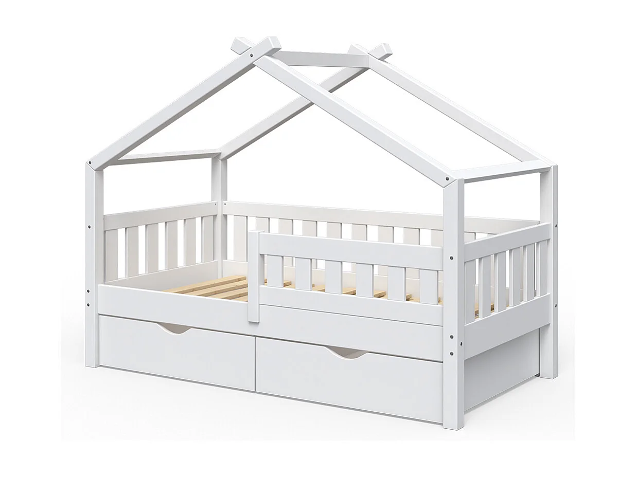 Lit cabane blanc 167.6x87.6x133.6 design