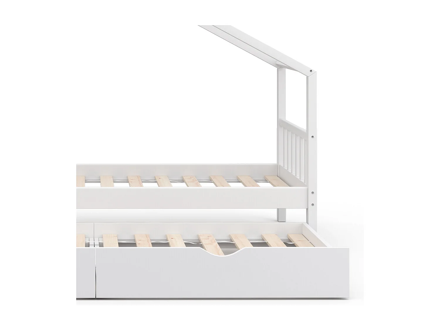 Lit cabane blanc 208x97x148 design