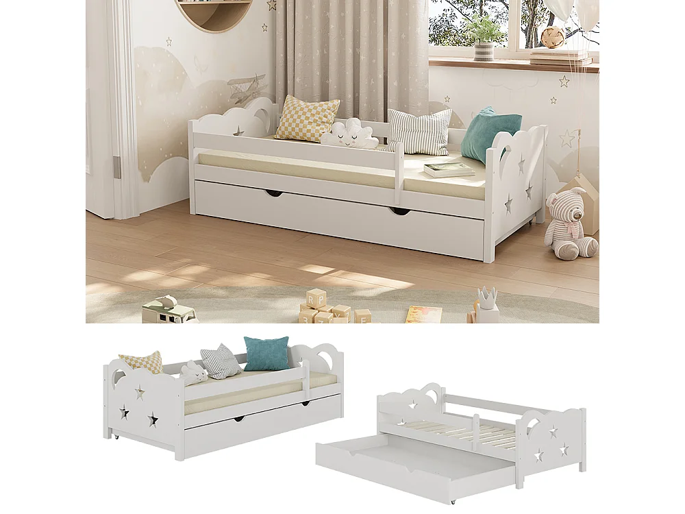 Lit pour enfant blanc 166x86x53 jessica