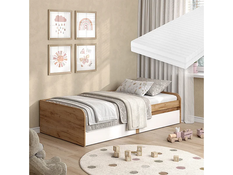 Lit denfant blanc/artisan 203.2x96.5x46 clario