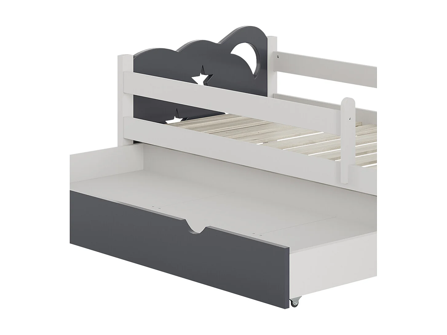 Letto per bambini grigio 166x86x53 jessica