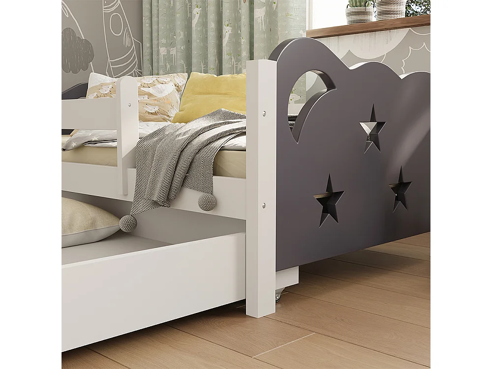 Kids bed grey 166x86x53 jessica