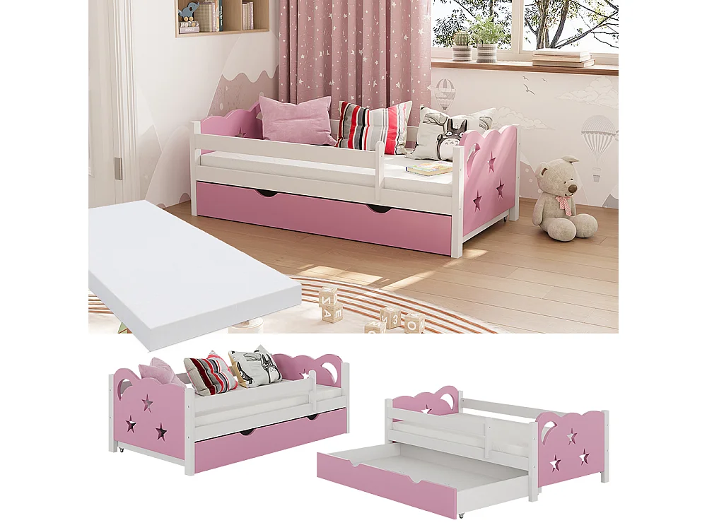 Lit denfant rose 146x76x53 jessica