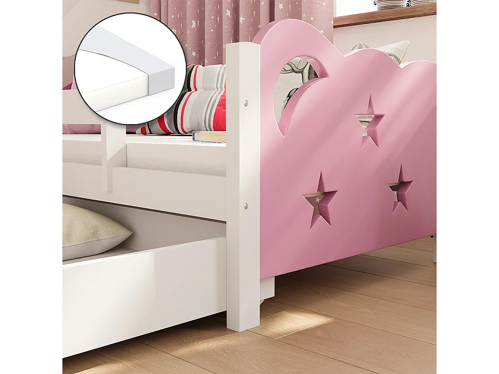 Lit denfant rose 146x76x53 jessica