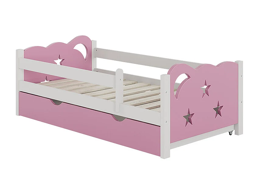 Lit pour enfant rose 146x76x53 jessica