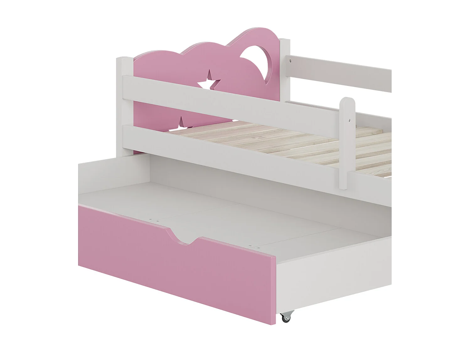 Lit pour enfant rose 146x76x53 jessica