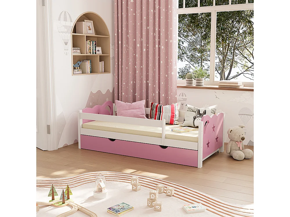 Letto per bambini rosa 166x86x53 jessica