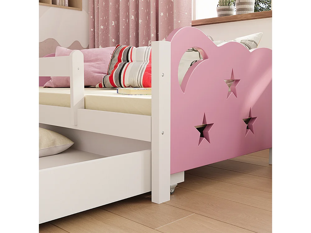 Letto per bambini rosa 166x86x53 jessica