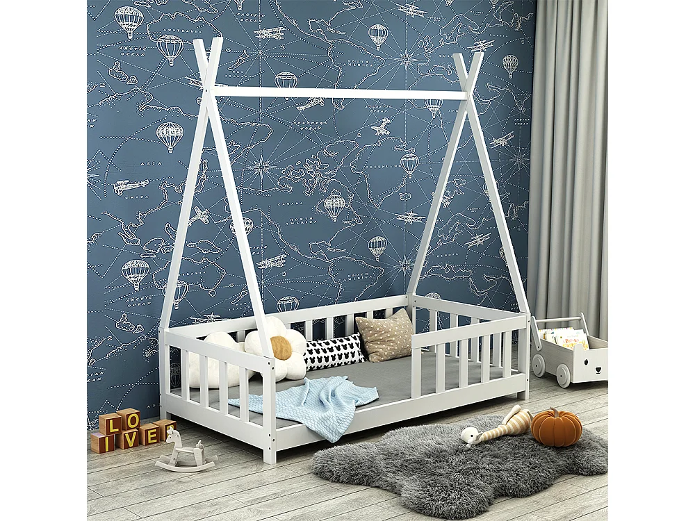 Lit enfant blanc 166x86x164 susanna