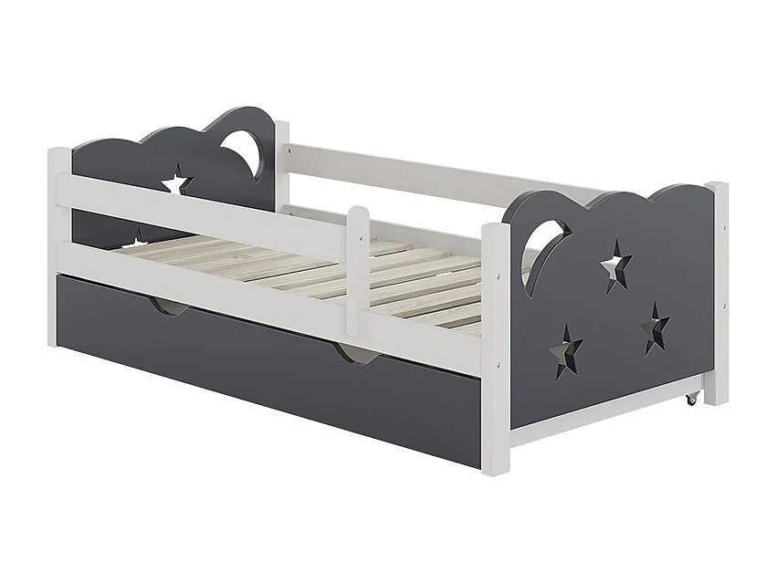 Kids bed grey 146x76x53 jessica