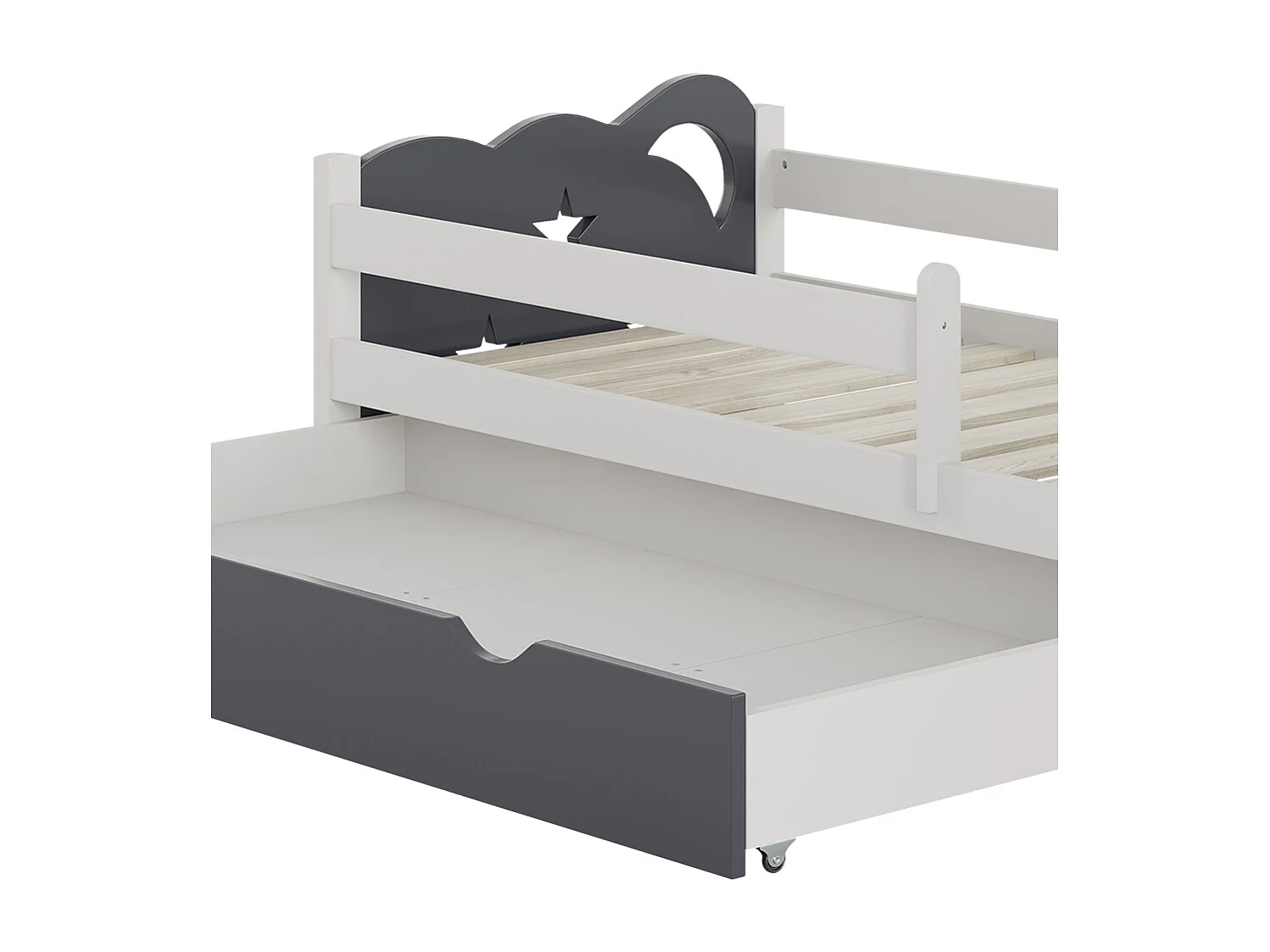 Kids bed grey 146x76x53 jessica
