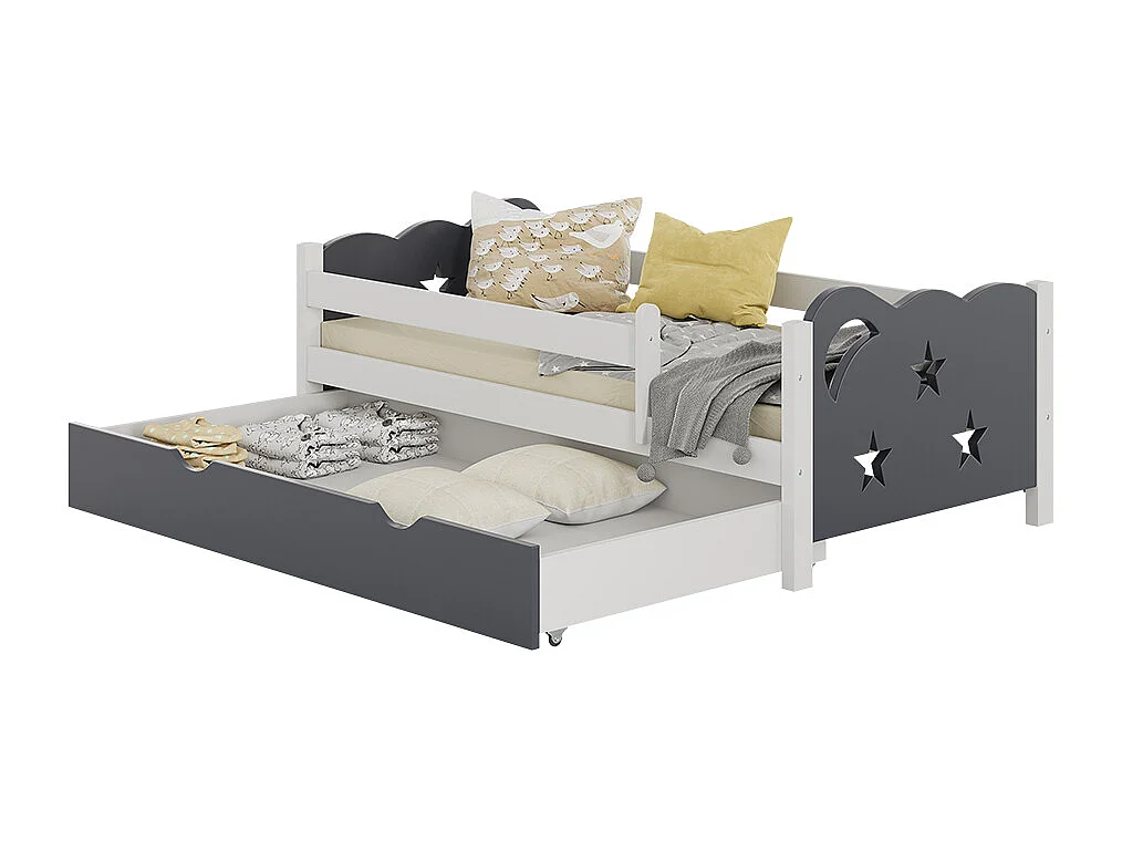 Kids bed grey 146x76x53 jessica