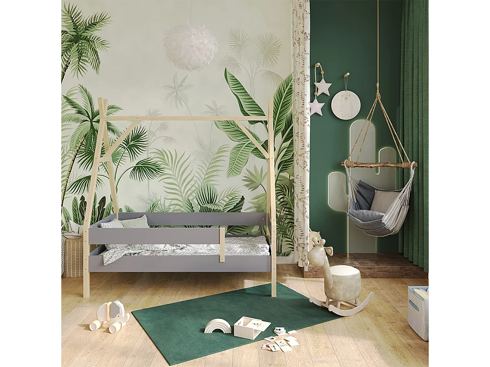 Letto per bambini grigio 166.5x86.5x177.5 bali