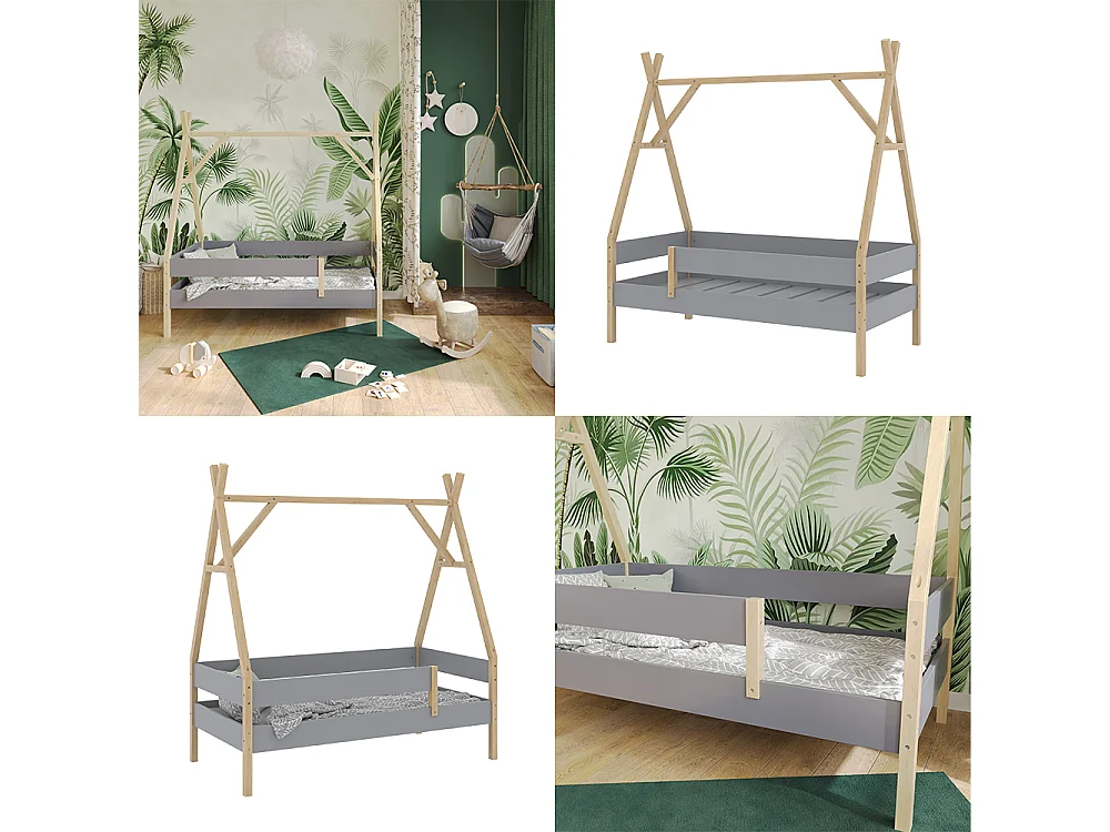 Letto per bambini grigio 166.5x86.5x177.5 bali