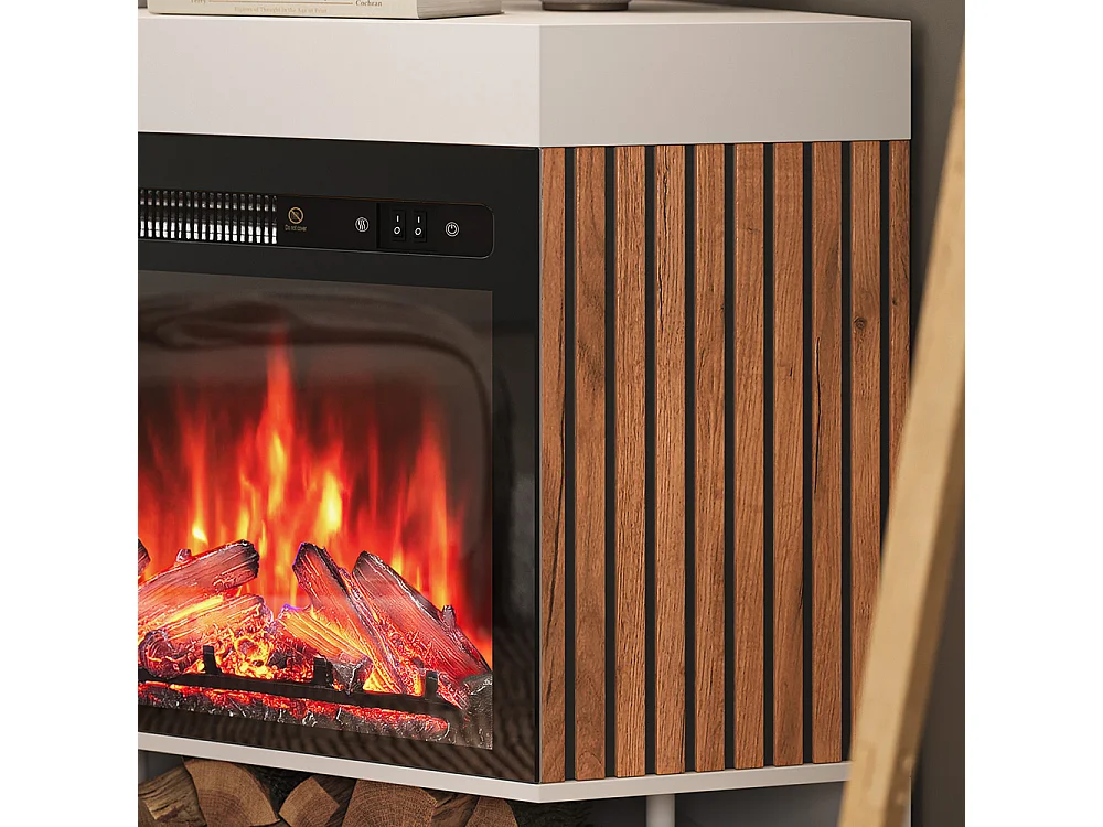 Elektrische haard wit 100x73x80 lynea