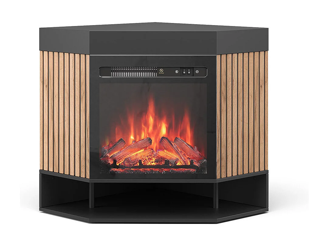 Elektrische haard zwart 100x73x80 lynea