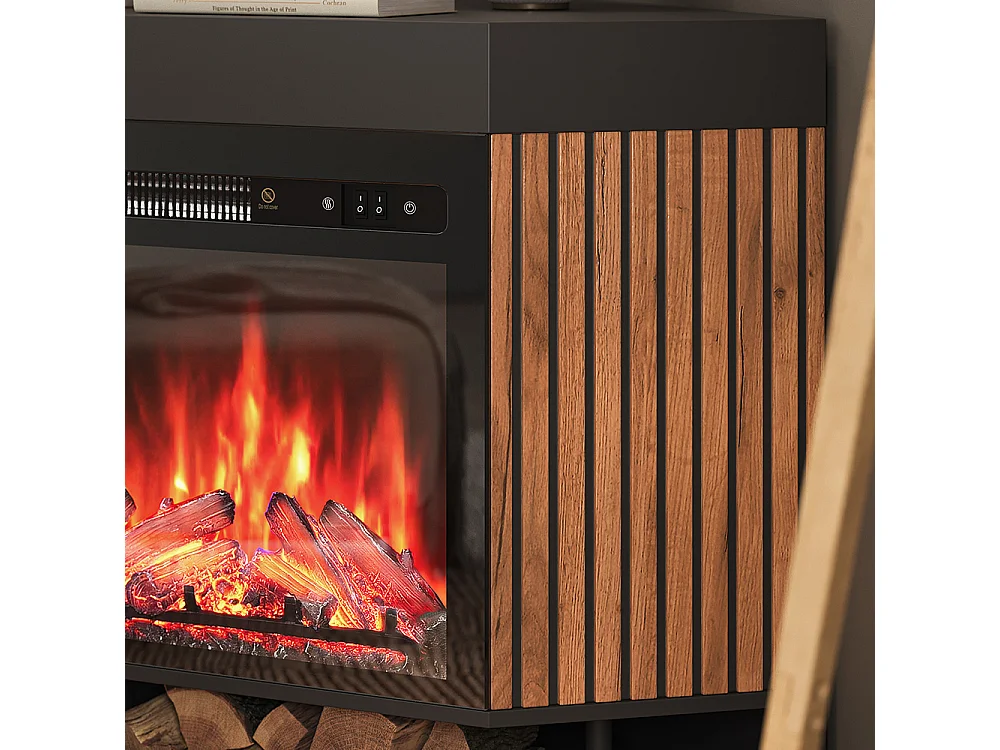 Elektrische haard zwart 100x73x80 lynea