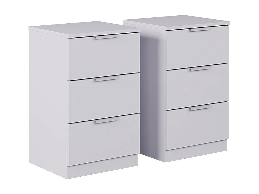 Table de nuit blanc 37.6x35x61.8 fino