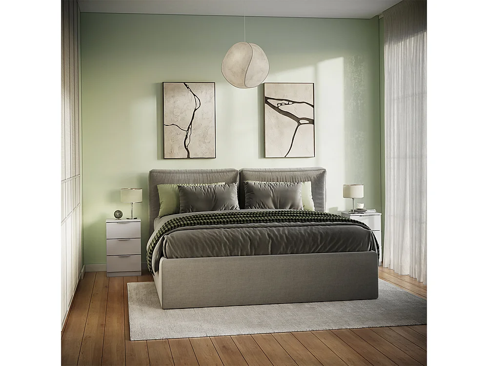 Table de nuit blanc 37.6x35x61.8 fino