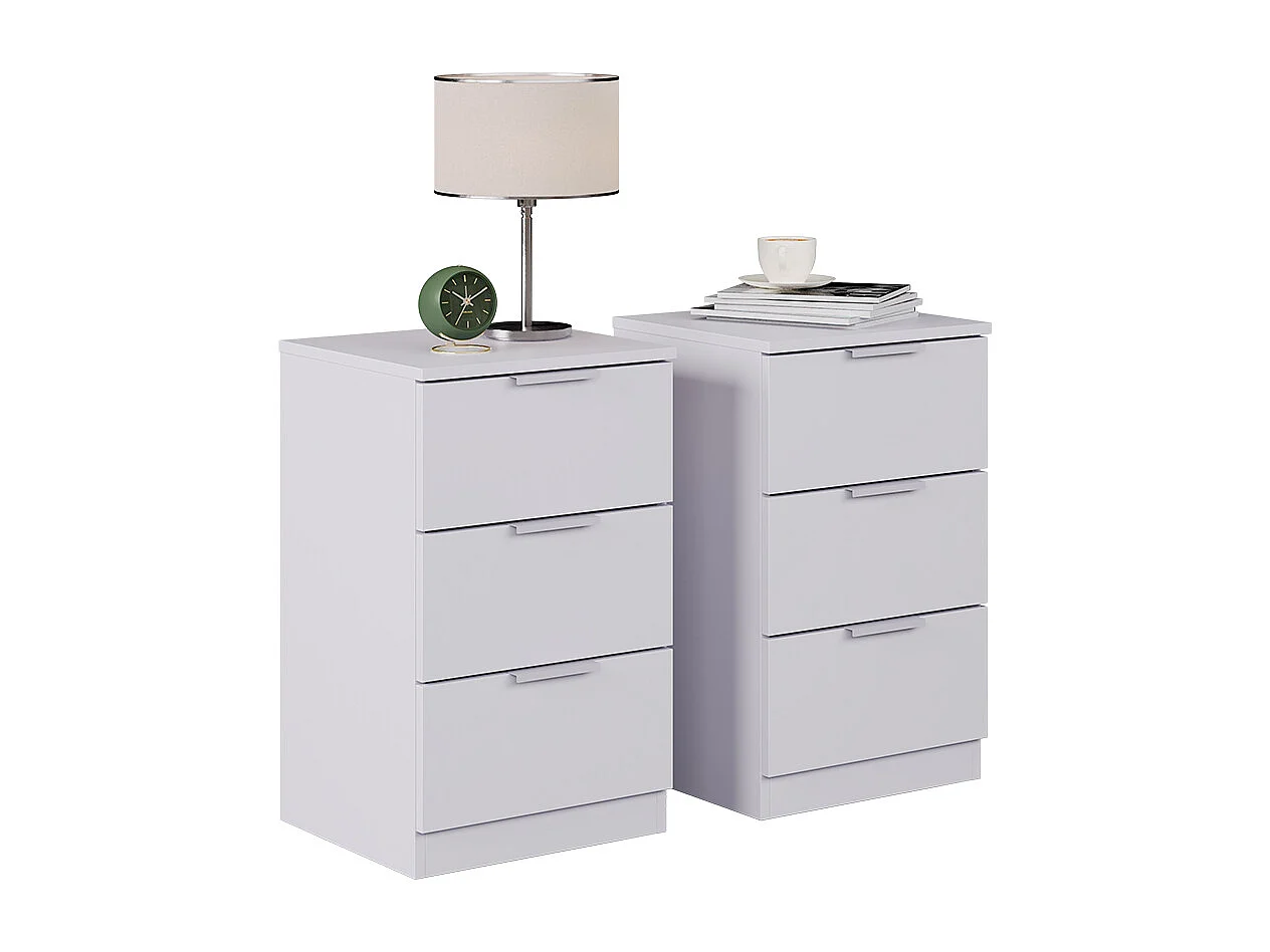 Sengebord hvid 37.6x35x61.8 fino