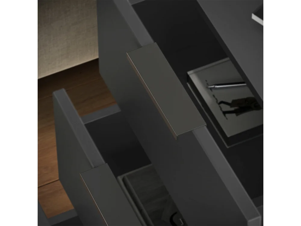 Nachttisch schwarz 37.6x35x61.8 fino