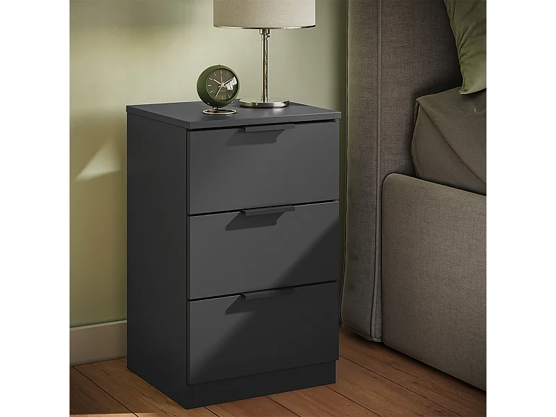 Nachttisch schwarz 37.6x35x61.8 fino