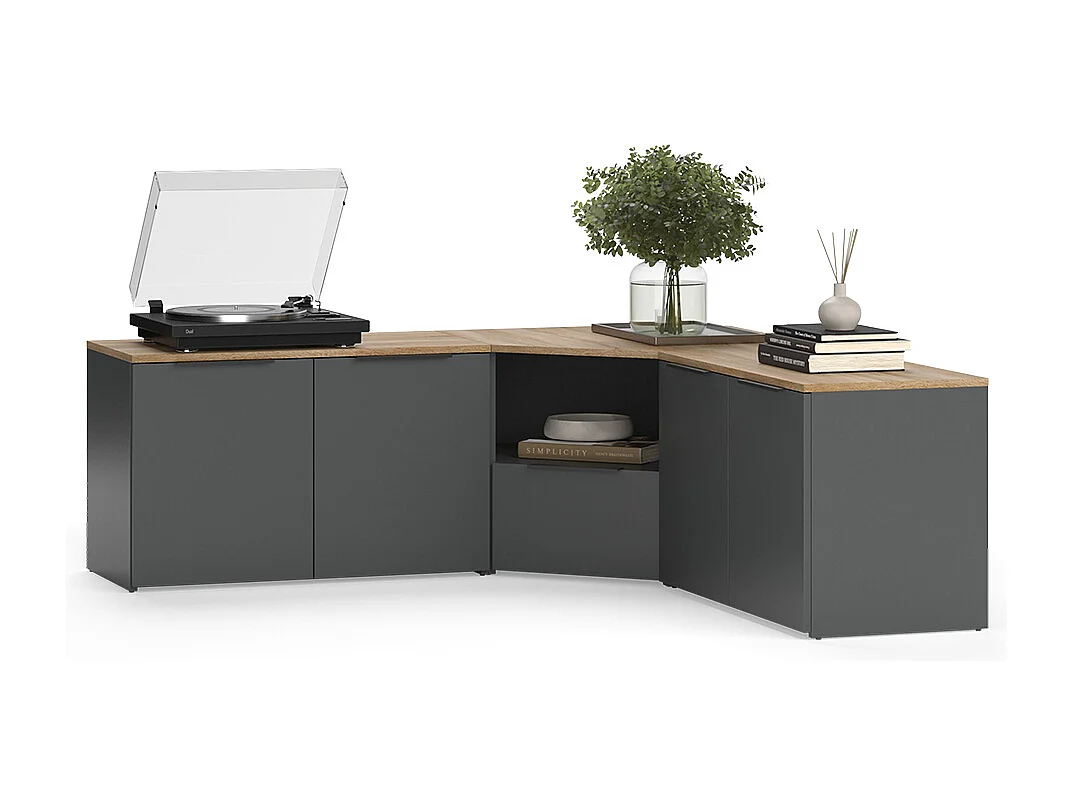 Wohnwand anthrazit/sonoma 68x68x50 wido