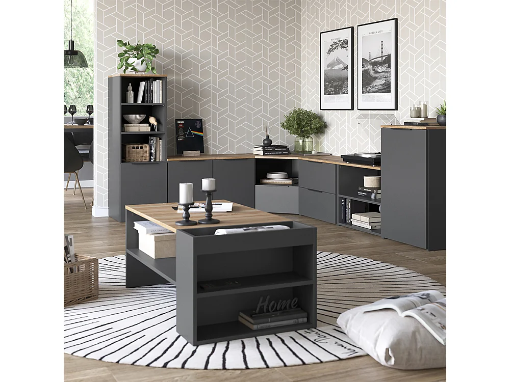 Wohnwand anthrazit/sonoma 68x68x50 wido